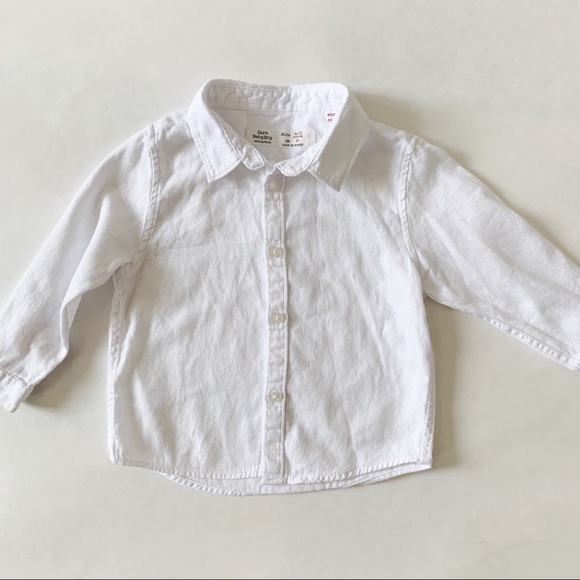 baby boy white collared shirt